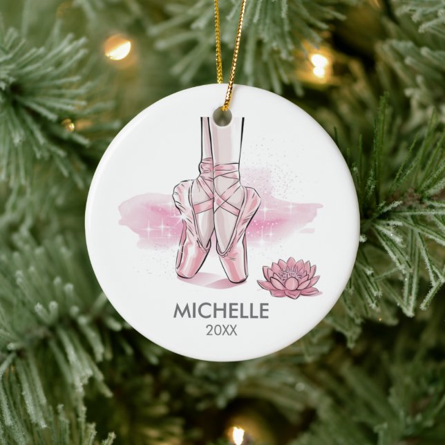  Personalized Christmas ballet Ballerina dancer    Ceramic Ornament (Tree)