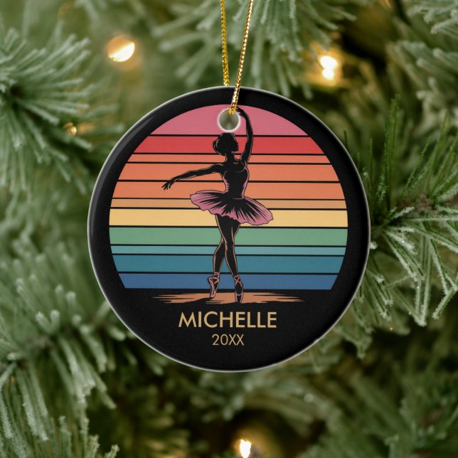  Personalized Christmas ballet Ballerina dancer    Ceramic Ornament (Tree)