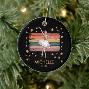 Personalized Christmas ballet Ballerina dancer    Ceramic Ornament