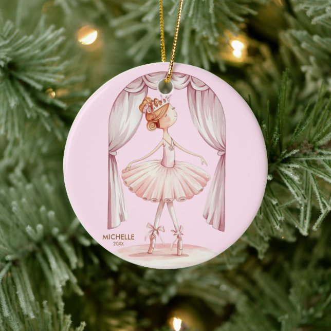  Personalized Christmas ballet Ballerina dancer    Ceramic Ornament (Tree)