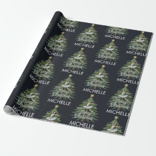 Personalized Christmas ballet Ballerina dancer Wrapping Paper
