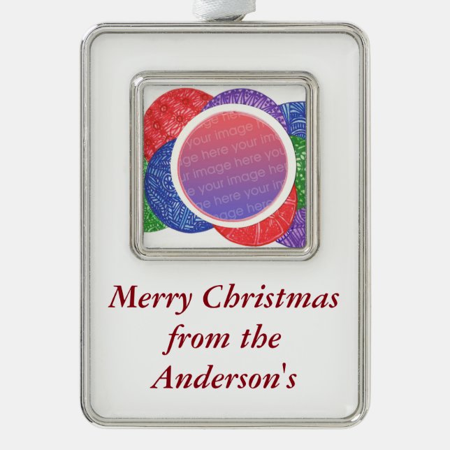 Personalized Christmas Balls Photo Ornaments (Front)