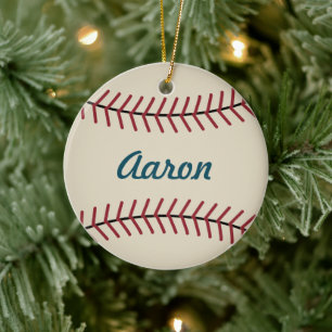 Personalized Christmas Baseball Sports Ornament