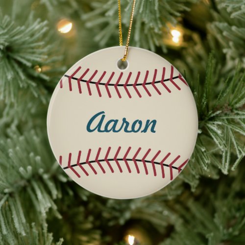 Personalized Christmas Baseball Sports Ornament