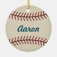Personalized Christmas Baseball Sports Ornament