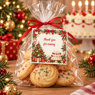 Personalized Christmas Birthday Thank You Favor Tags