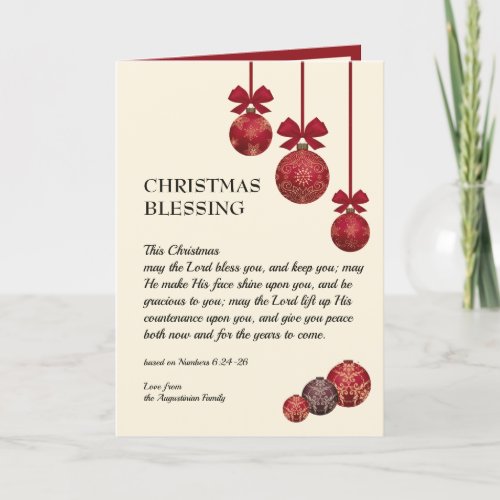 Personalized CHRISTMAS BLESSING Christmas Holiday Card