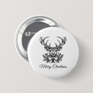Personalized Christmas Button–Custom Seasonal Pin