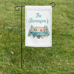 Personalized Christmas Campers Snowbirds Holiday Garden Flag