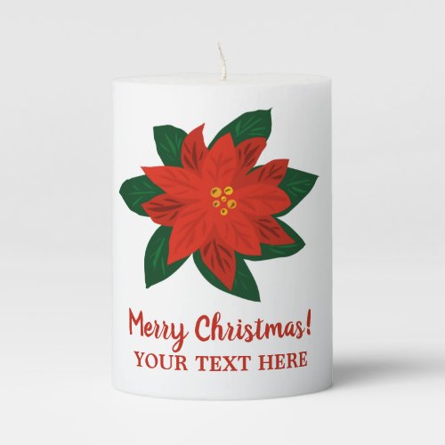 Personalized Christmas candles with floral print