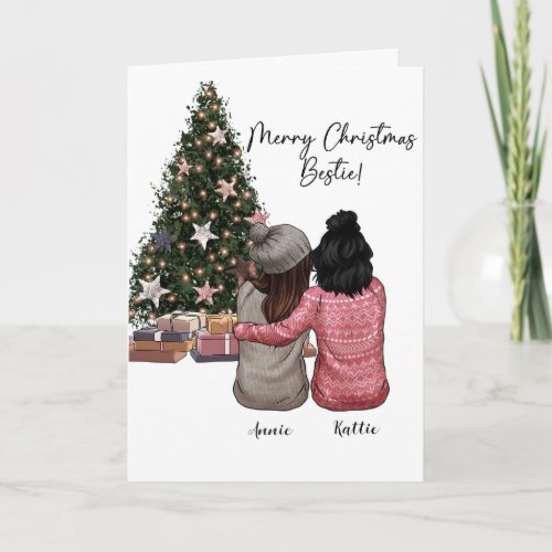 Personalized Christmas Card Bestie