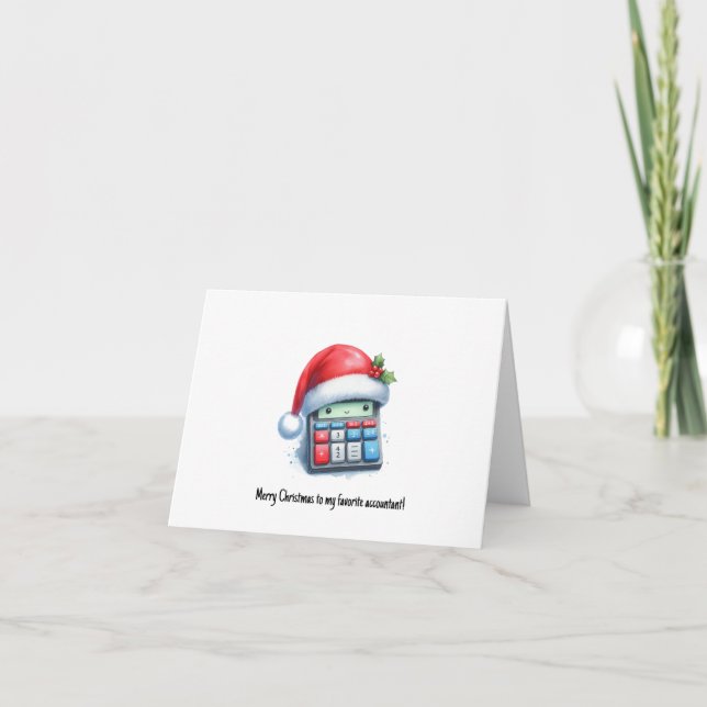Personalized Christmas Card for Accountant (Front)