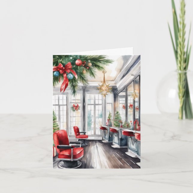 Personalized Christmas Card for Hair Stylist (Front)