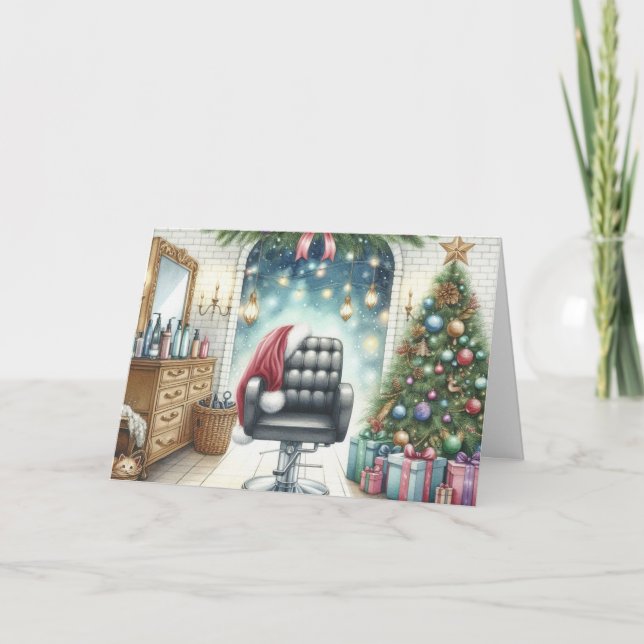 Personalized Christmas Card for Hair Stylist  (Front)