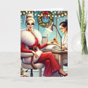 Personalized Christmas Card for Nail Salon Clients