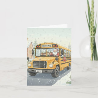 Personalized Christmas Card for School Bus Drivers