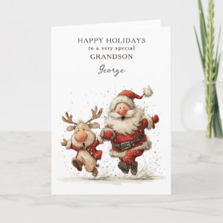 Personalized Christmas Card Grandson