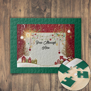 Personalized Christmas Card Jigsaw Puzzle