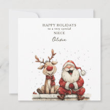 Personalized Christmas Card Niece