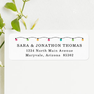 Personalized Christmas Card Return Address Labels