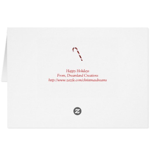 Personalized Christmas Card Template (Back Horizontal)