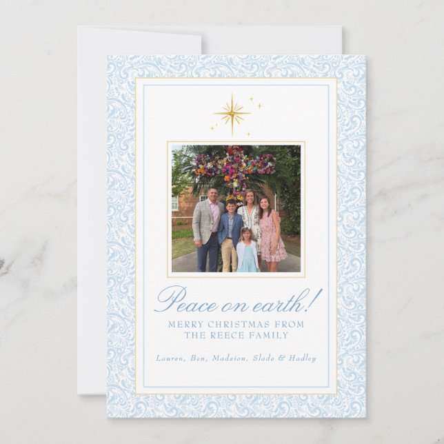 Personalized Christmas Card with Family Photo (Front)