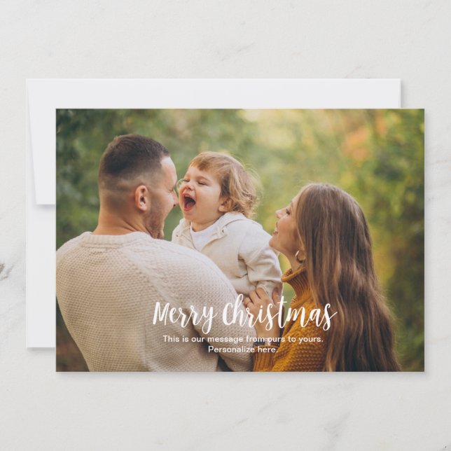 Personalized Christmas card with message (Front)