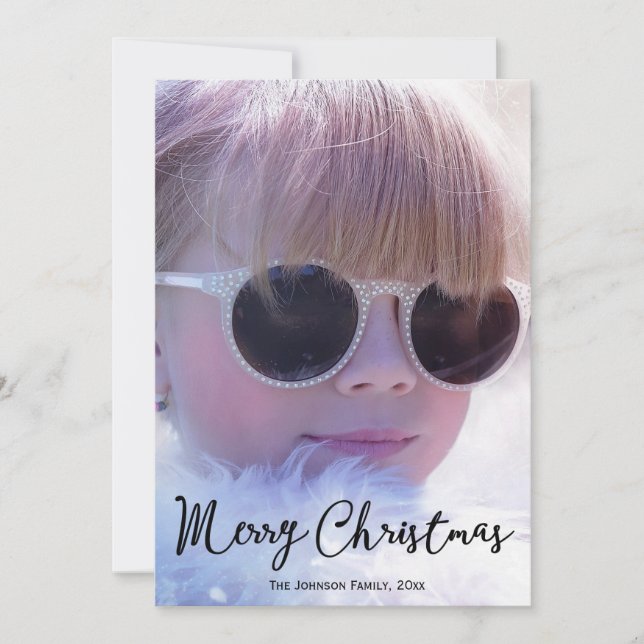 Personalized Christmas Cards With Custom Photo (Front)