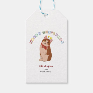 Personalized Christmas cat  Gift Tags