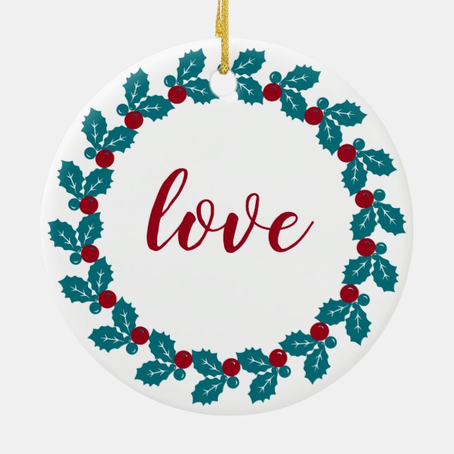 Personalized Christmas Ceramic Ornament (Back)