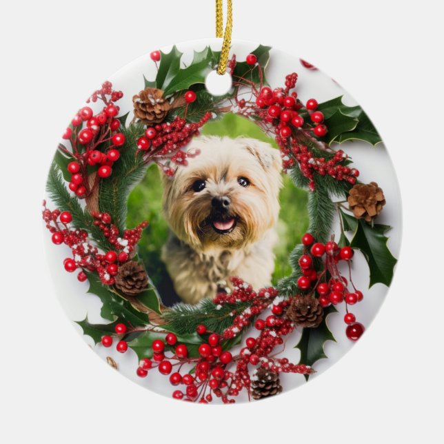 Personalized Christmas  Ceramic Ornament (Front)