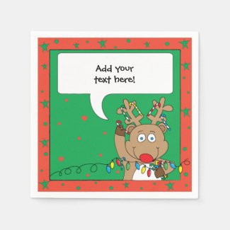 Personalized Christmas Cocktail Napkins