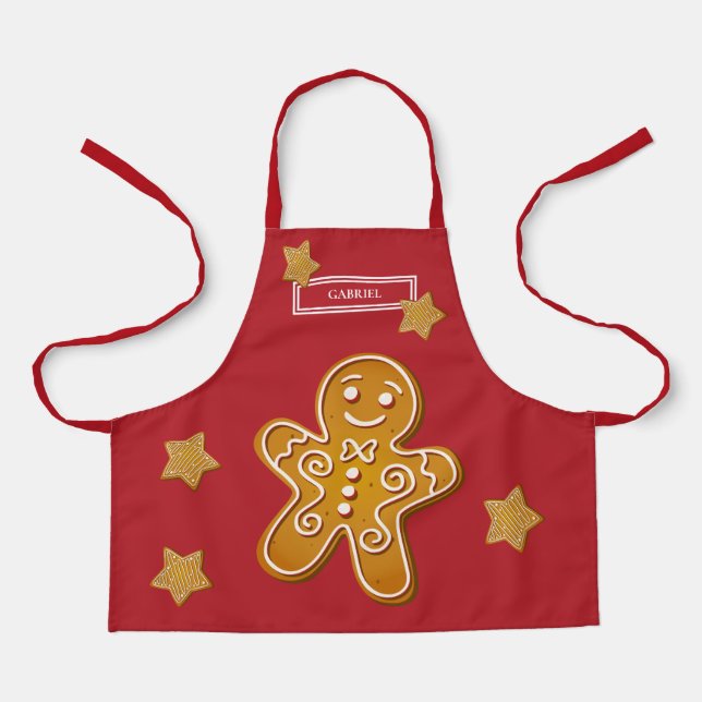 Personalized Christmas Cookie Apron (Front)