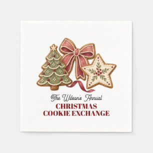 Personalized Christmas Cookie Exchange Napkins