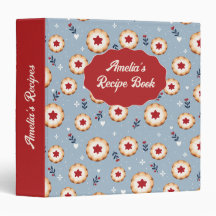 Personalized Christmas Cookie Recipe Book Binder