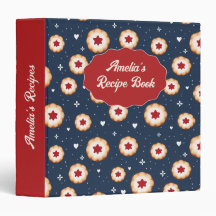 Personalized Christmas Cookie Recipe Book Binder