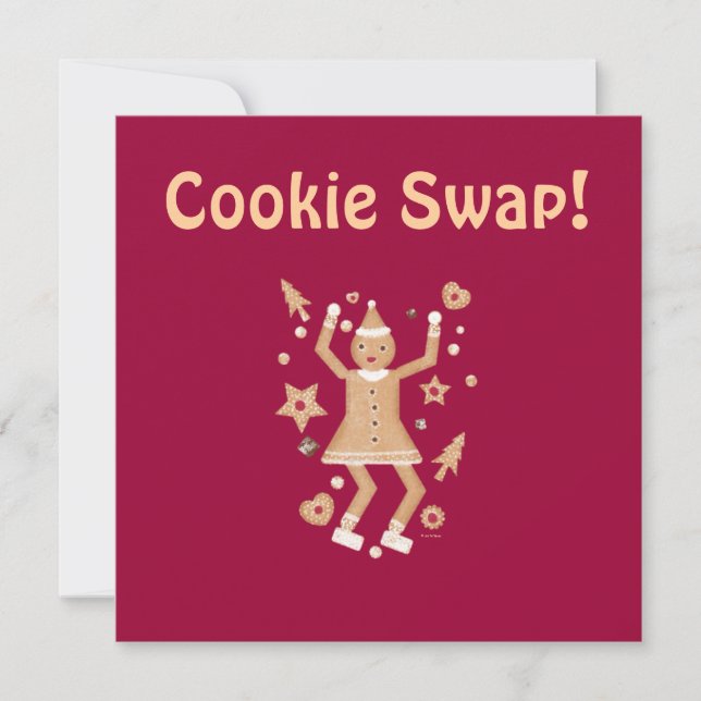 Personalized Christmas Cookie Swap Invitation (Front)