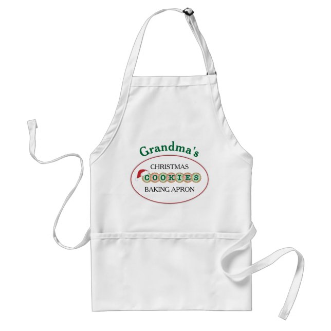 Personalized Christmas Cookies Baking Adult Apron (Front)