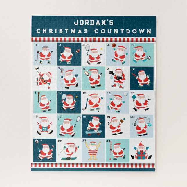 Personalized Christmas Countdown Jigsaw Puzzle (Vertical)