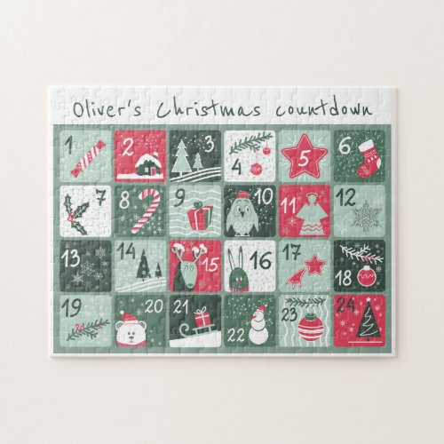 Personalized Christmas Countdown Puzzle