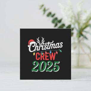 Personalized Christmas Crew 2025 Xmas Family Invitation