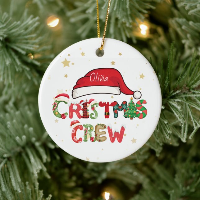 Personalized Christmas Crew Ornament (Tree)