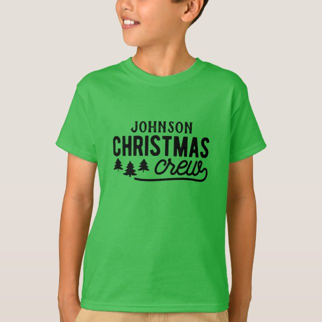 Personalized Christmas Crew T-Shirt (Front)