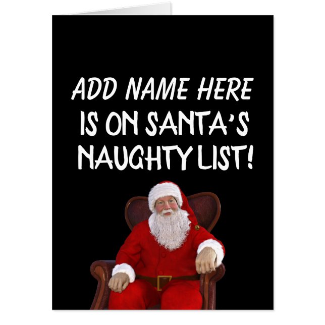 PERSONALIZED CHRISTMAS CUSTOM NAME GIANT CARD (Front)