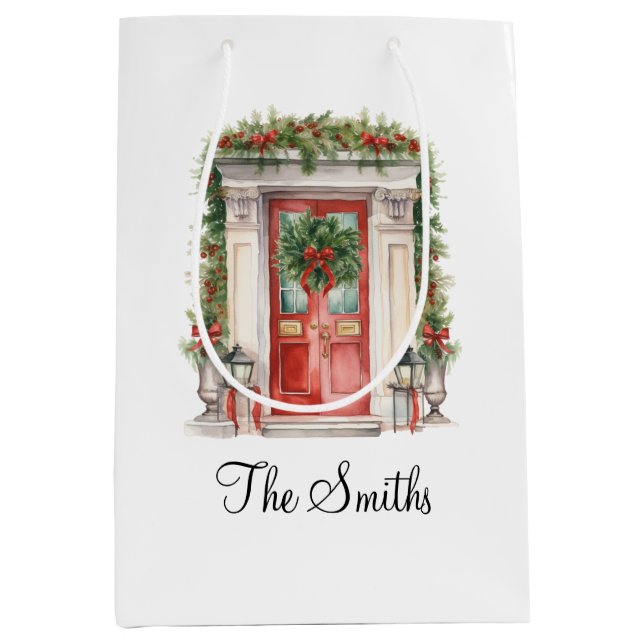 Personalized Christmas Decorations Home Custom  Medium Gift Bag (Front)