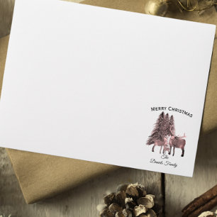 Personalized Christmas Deer Envelope