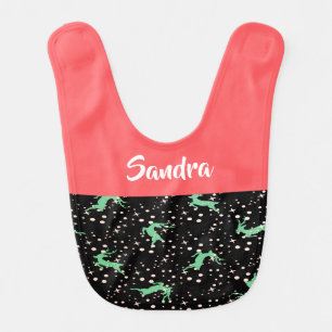 Personalized Christmas Deer Star Winter Pattern Baby Bib