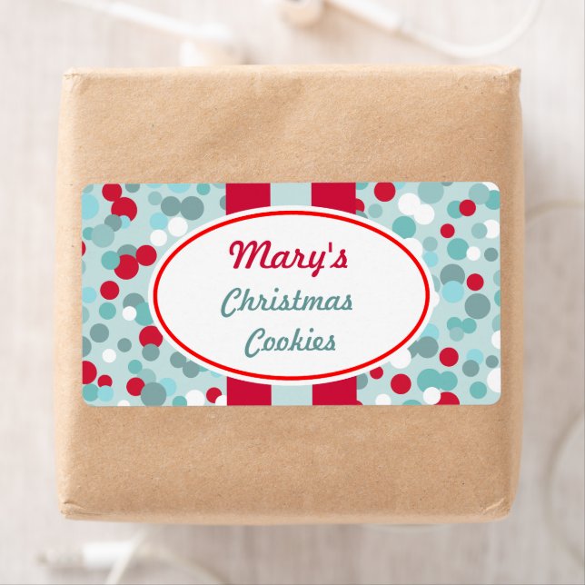 Personalized Christmas Dots Labels (Insitu)