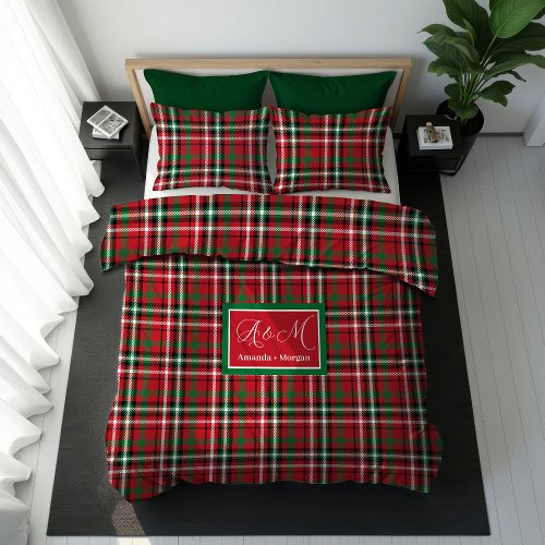 Personalized Christmas Duvet Cover Plaid Keepsake
