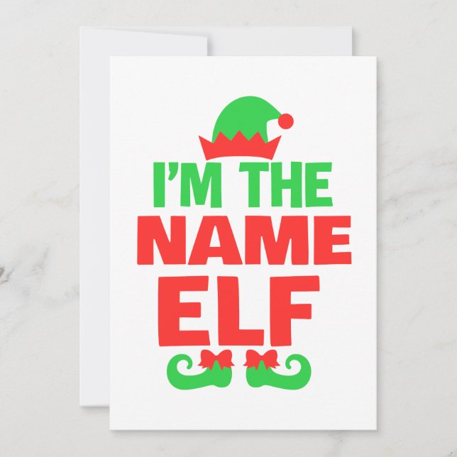 Personalized Christmas Elf Invitation (Front)